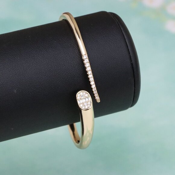 Rose Gold Designer Bangle with Diamond Accents, XPBL0599 - Picture 9 of 12